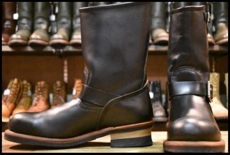 【8D 良品 08年】レッドウィング 2268 エンジニア 黒 ブラッククローム スチールトゥ プルオン ブーツ redwing HOPESMORE