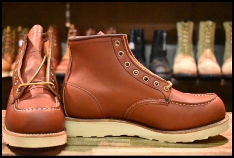 【7.5E 箱付 未使用 14年】レッドウィング 8875 アイリッシュセッター 赤茶 オロラセット モック レースアップ ブーツ redwing HOPESMORE