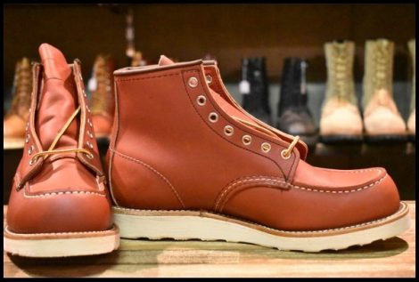 【9E 箱付 未使用 犬タグ復刻 23年】レッドウィング 8875 アイリッシュセッター 赤茶 オロラセット モックトゥ ブーツ redwing HOPESMORE