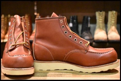 【7.5E 箱付 未使用 14年】レッドウィング 8875 アイリッシュセッター 赤茶 オロラセット モック レースアップ ブーツ redwing HOPESMORE