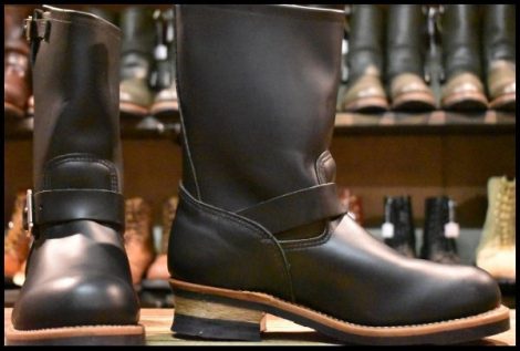 【8.5EE 未使用 17年】レッドウィング 2268 エンジニア 黒 ブラッククローム スチールトゥ ブーツ redwing HOPESMORE