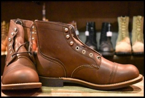 【9D 箱付 未使用 22年】レッドウィング 8111 アイアンレンジャー アンバー ハーネス キャップトゥ ブラウン ブーツ redwing HOPESMORE