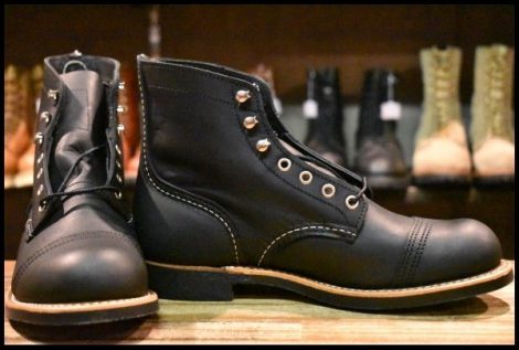 【7D 箱付 未使用 23年】レッドウィング 8084 アイアンレンジャー ブラック ハーネス 黒 キャップトゥ ブーツ redwing HOPESMORE