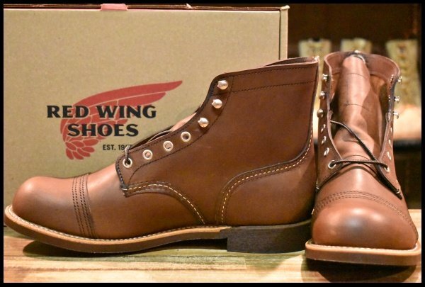 【9D 箱付 未使用 22年】レッドウィング 8111 アイアンレンジャー アンバー ハーネス キャップトゥ ブラウン ブーツ redwing HOPESMORE