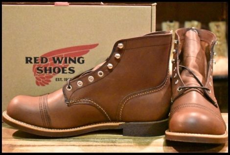 【9D 箱付 未使用 22年】レッドウィング 8111 アイアンレンジャー アンバー ハーネス キャップトゥ ブラウン ブーツ redwing HOPESMORE