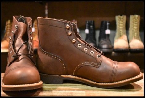 【9.5D 箱付 未使用 22年】レッドウィング 8111 アイアンレンジャー アンバー ハーネス キャップトゥ ブラウン ブーツ redwing HOPESMORE