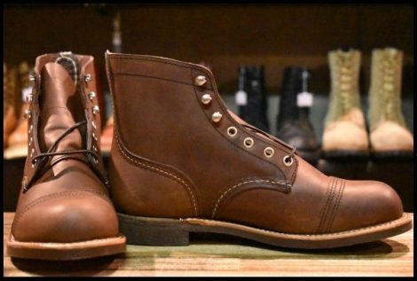 【7D 箱付 未使用 22年】レッドウィング 8111 アイアンレンジャー アンバー ハーネス キャップトゥ ブラウン ブーツ redwing HOPESMORE