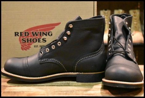 【8D 箱付 未使用 24年】レッドウィング 8084 アイアンレンジャー ブラック ハーネス 黒 キャップトゥ ブーツ redwing HOPESMORE