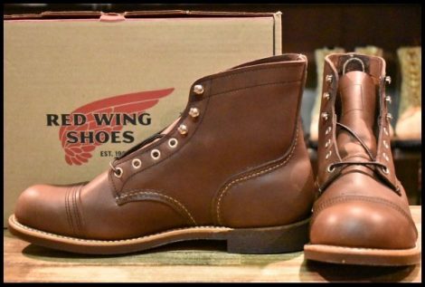 【9.5D 箱付 未使用 22年】レッドウィング 8111 アイアンレンジャー アンバー ハーネス キャップトゥ ブラウン ブーツ redwing HOPESMORE