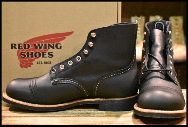 【7D 箱付 未使用 23年】レッドウィング 8084 アイアンレンジャー ブラック ハーネス 黒 キャップトゥ ブーツ redwing HOPESMORE