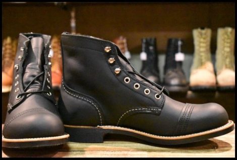 【8D 箱付 未使用 24年】レッドウィング 8084 アイアンレンジャー ブラック ハーネス 黒 キャップトゥ ブーツ redwing HOPESMORE