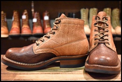 【7E 美品】WHITE’S ホワイツ セミドレス ブルハイド ツートン ブラウン×シエンナ レザーライニング 編み上げ ブーツ HOPESMORE