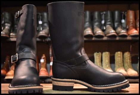 【7.5E 箱付 美品 22年】WESCO ウエスコ カスタムボス 11インチハイト ブラック 黒 ビブラム100 スチールトゥ ブーツ BOSS HOPESMORE