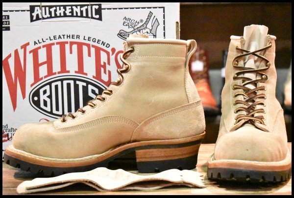 【8E 箱付 良品】WHITE’S ホワイツ スモークジャンパーLTT 350HVLTT デザートサンドラフアウト ビブラム100シングル ブーツ HOPESMORE