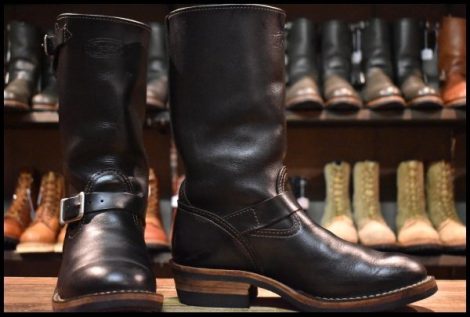 【8E 良品 13年】WESCO ウエスコ カスタムボス ブラック 黒 11インチハイト ビブラム430シングル エンジニア ブーツ BOSS HOPESMORE