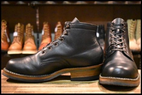 【9.5F 美品】WHITE’S ホワイツ セミドレス ブラックドレス 黒 ビブラム700シングル レザーライニング 編み上げ ブーツ HOPESMORE