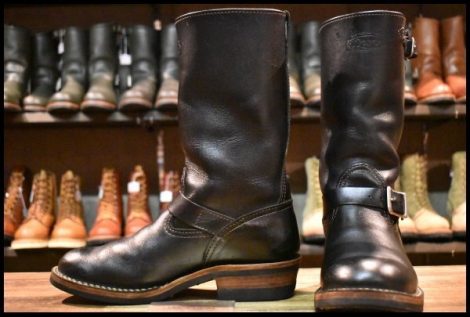 【8E 良品 13年】WESCO ウエスコ カスタムボス ブラック 黒 11インチハイト ビブラム430シングル エンジニア ブーツ BOSS HOPESMORE