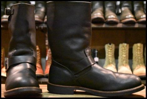 【9.5D 箱付 良品 11年】レッドウィング 2990 エンジニア 黒 ブラック ハーネスレザー スチール無し ブーツ 2966 2268 redwing HOPESMORE