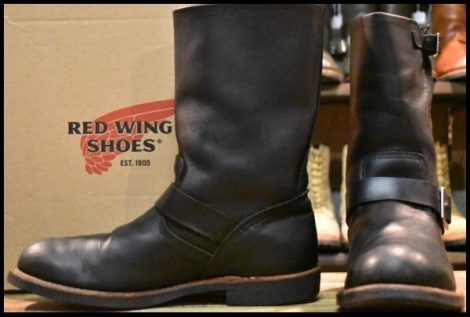 【9.5D 箱付 良品 11年】レッドウィング 2990 エンジニア 黒 ブラック ハーネスレザー スチール無し ブーツ 2966 2268 redwing HOPESMORE