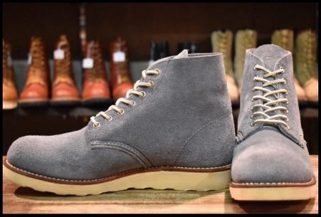 【8.5D 美品 12年】レッドウィング 8144 スエード アイリッシュセッター スレートブルー 青 プレーントゥ ブーツ redwing HOPESMORE