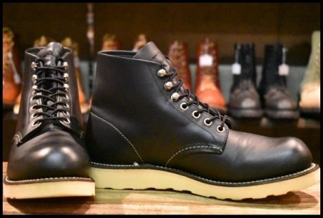 【7.5D 美品 08年】レッドウィング 8165 アイリッシュセッター 黒 ブラッククローム プレーントゥ 編み上げ ブーツ redwing HOPESMORE