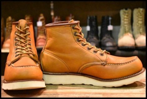 【7.5D 美品 犬刻印 97年】レッドウィング 875 アイリッシュセッター 茶 オロイジナル モックトゥ ビンテージ ブーツ redwing HOPESMORE