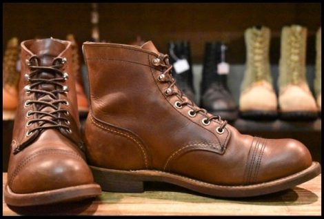 【7D 良品 21年】レッドウィング 8111 アイアンレンジャー 茶 アンバー ハーネス キャップトゥ ブラウン ブーツ redwing HOPESMORE