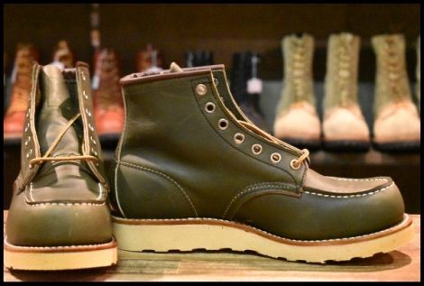 【7D 箱付 未使用 03年】レッドウィング 8180 アイリッシュセッター 緑 カンガタン グリーン モックトゥ ブーツ redwing HOPESMORE