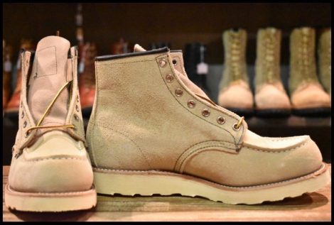 【8.5E 箱付 未使用 09年】レッドウィング 8173 スエード アイリッシュセッター ホーソーン ラフアウト モック ブーツ redwing HOPESMORE