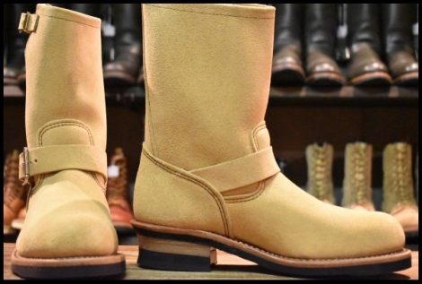 【7.5D 箱付 未使用 17年】レッドウィング 8268 スエード エンジニア ホーソーン ラフアウト スチールトゥ ブーツ redwing HOPESMORE