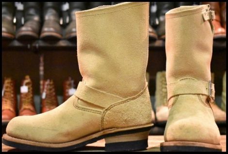 【7D 良品 07年】レッドウィング 8268 スエード エンジニア ホーソーンアビレーンラフアウト スチールトゥ ブーツ redwing HOPESMORE