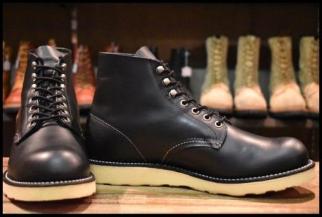 【9.5D 箱付 美品 07年】レッドウィング 8165 アイリッシュセッター 黒 ブラッククローム プレーントゥ 編み上げ ブーツ redwing HOPESMORE