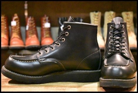 【8D 良品 06年】レッドウイング 8137 アイリッシュセッター 黒 ブラッククローム モックトゥ レースアップ ブーツ redwing HOPESMORE