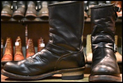 【10.5D 良品 PT91刺繍】レッドウィング 2268 エンジニア ブラッククローム スチールトゥ プルオン ブーツ redwing HOPESMORE