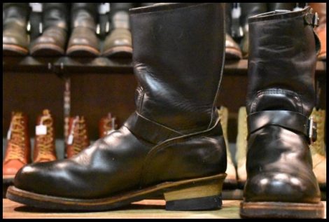 【10D 良品 PT99刺繍】レッドウィング 2268 エンジニア 黒 ブラック スチールトゥ ブーツ redwing HOPESMORE