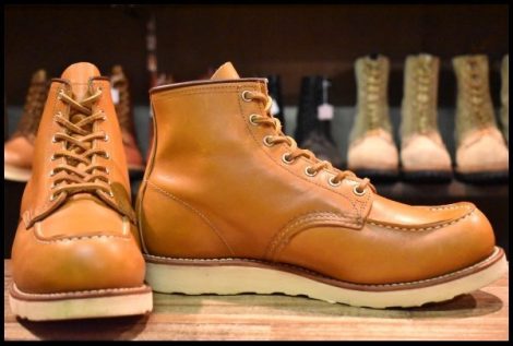 【10E 良品 15年】レッドウィング 9875 アイリッシュセッター ゴールドラセット モックトゥ 編み上げ ブーツ redwing HOPESMORE