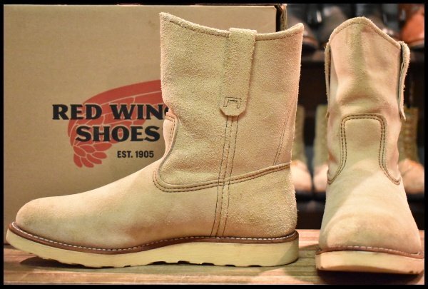 【9.5D 箱付 良品 10年】レッドウィング 8168 スエード ペコス ホーソーン アビレーン ラフアウト ブーツ redwing pecos HOPESMORE