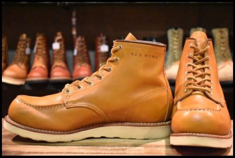 【10E 良品 15年】レッドウィング 9875 アイリッシュセッター ゴールドラセット モックトゥ 編み上げ ブーツ redwing HOPESMORE