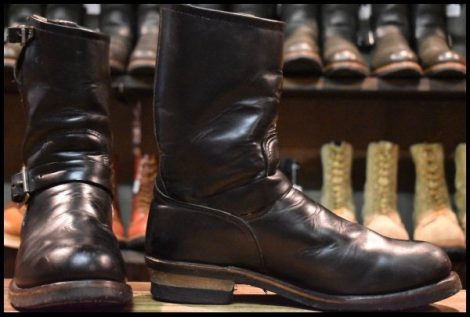 【10.5D 良品 PT91刺繍】レッドウィング 2268 エンジニア ブラッククローム スチールトゥ プルオン ブーツ redwing HOPESMORE