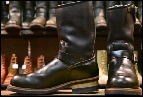 【8D 良品 PT91刺繍】レッドウィング 8270 ナイフポケット エンジニア ブラック 黒 スチールトゥ ブーツ redwing HOPESMORE