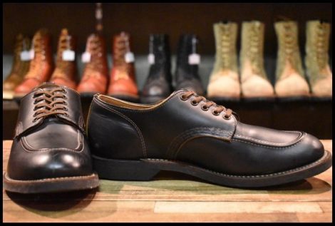 【9D 美品 18年】レッドウィング 8070 スポーツ オックスフォード 黒 クローンダイク モックトゥ 短靴 ブーツ redwing HOPESMORE
