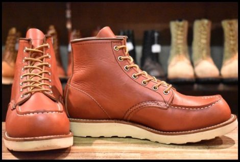 【8.5E 美品 犬タグ復刻 21年】レッドウィング 8875 アイリッシュセッター 赤茶 オロラセット モックトゥ ブーツ redwing HOPESMORE