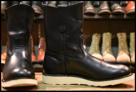 【6.5E 良品 11年 カスタム】レッドウィング 8169 ペコス 黒 ブラッククローム クッションソール プルオン ブーツ redwing pecos HOPESMORE
