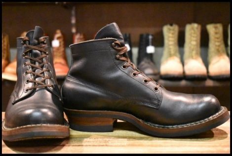 【8.5E 美品】WHITE’S ホワイツ セミドレス ブラックドレス 黒 ビブラム700シングル レースアップ 編み上げ ブーツ HOPESMORE