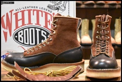 【9D 箱付 良品】WHITE’S ホワイツ スモークジャンパーLTT ブラック×ブラウンラフアウト 黒 茶 ビブラム2021 ブーツ HOPESMORE