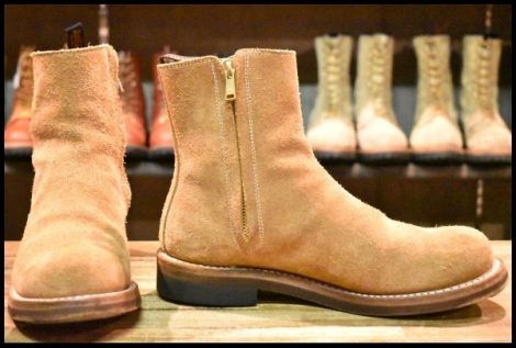 【7.5 良品】ROLLING DUB TRIO ローリングダブトリオ キャスパー CASPER ブラウン スエード 茶 サイドジップ ブーツ HOPESMORE