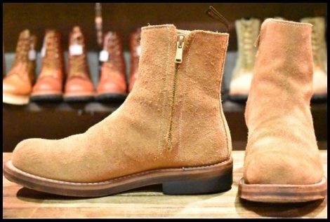 【7.5 良品】ROLLING DUB TRIO ローリングダブトリオ キャスパー CASPER ブラウン スエード 茶 サイドジップ ブーツ HOPESMORE