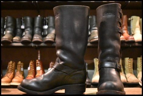 【6.5D 良品 09年】WESCO ウエスコ カスタムボス ブラック 黒 12インチハイト ビブラム430シングル スチール無し ブーツ BOSS HOPESMORE