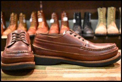 【8E 美品】RUSSELL MOCCASIN ラッセルモカシン オネイダ オックスフォード バーガンディ ダブルモカシン ダブルバンプ ブーツ HOPESMORE