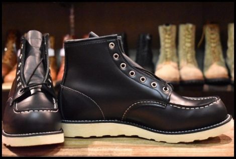 【10E 箱付 未使用 犬タグ復刻 19年】レッドウィング 8179 アイリッシュセッター ブラッククローム モックトゥ ブーツ redwing HOPESMORE